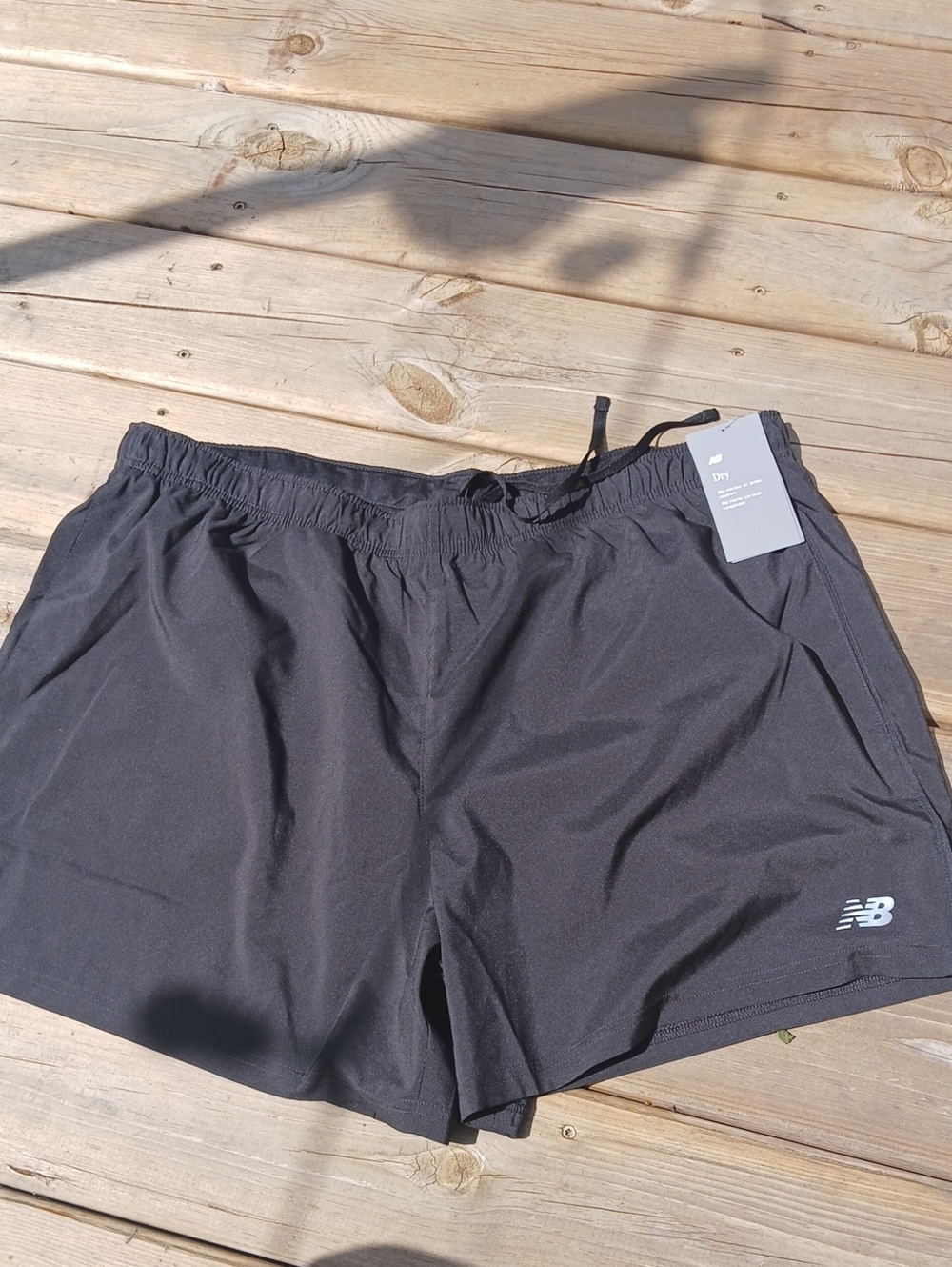 New Balance Men's Black Athletic Running Shorts with Logo